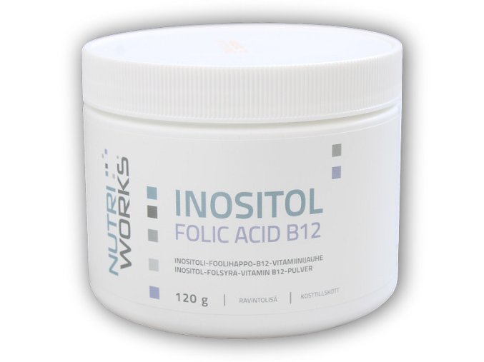 Nutri Works Inositol Folic Acid B12 120g  + šťavnatá tyčinka ZDARMA