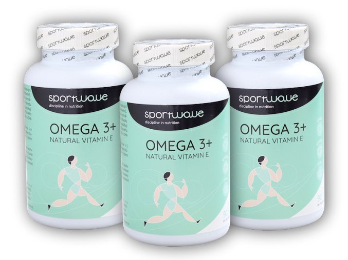 Sportwave 3x Omega 3+ 90 tobolek  + šťavnatá tyčinka ZDARMA