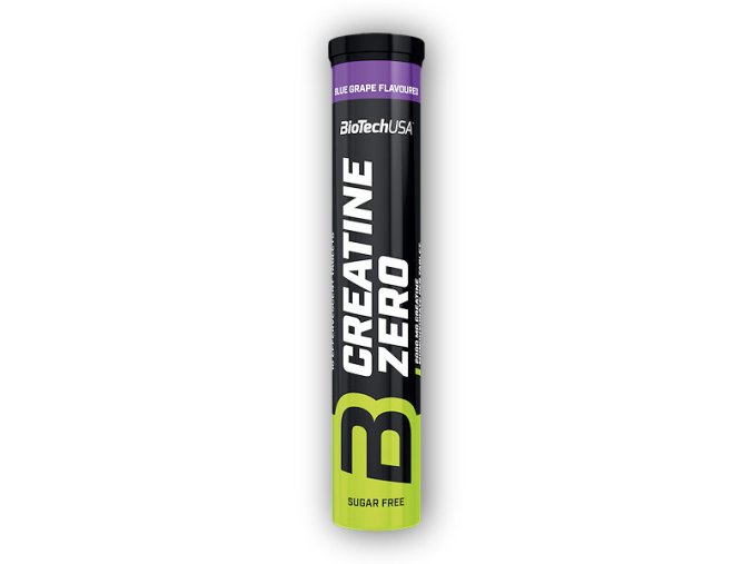 BioTech USA Creatine Zero 18 tablet (šumivé) (Varianta modrý hrozny)