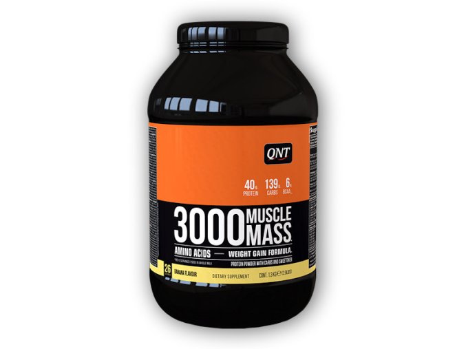 QNT QNT 3000 Muscle Mass Banán 1300g (Varianta čokoláda)