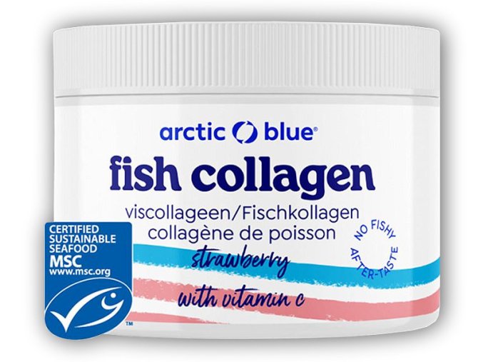 Arctic blue Fish Collagen + Vitamin C 150g (Seagarden Norway) (Varianta jahoda)