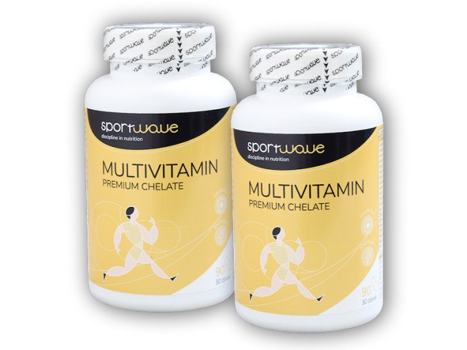 Sportwave 2x Multivitamin premium chelate 90 kapslí  + šťavnatá tyčinka ZDARMA
