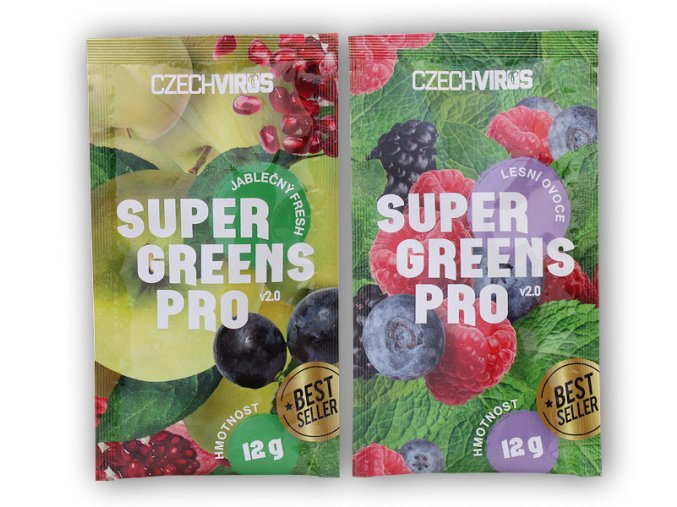 Czech Virus Super Greens PRO V2.0 12g (Varianta jablečný fresh)