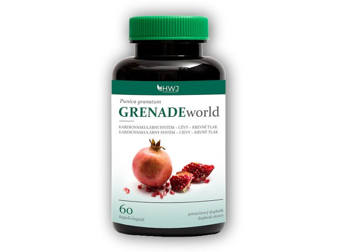 Herbal World GRENADEworld - Granátové jablko 60 kapslí  + šťavnatá tyčinka ZDARMA