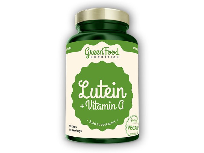 GreenFood Nutrition Lutein + vitamín A 90 kapslí