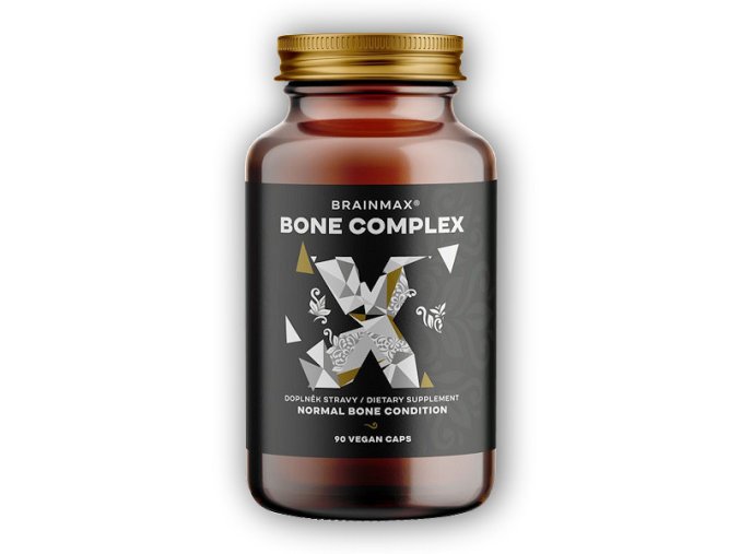 BrainMax Bone Complex, podpora zdraví kostí 90 rostlinných kapslí  + šťavnatá tyčinka ZDARMA