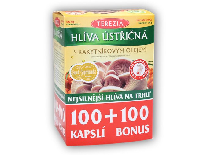 Terezia Hlíva ústřičná s rakytníkovým olejem 100 + 100 kapslí