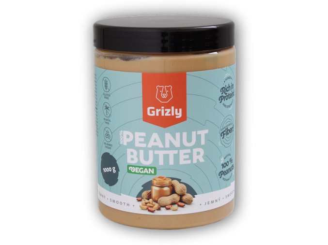Grizly 100% Arašídový krém jemný 1000g
