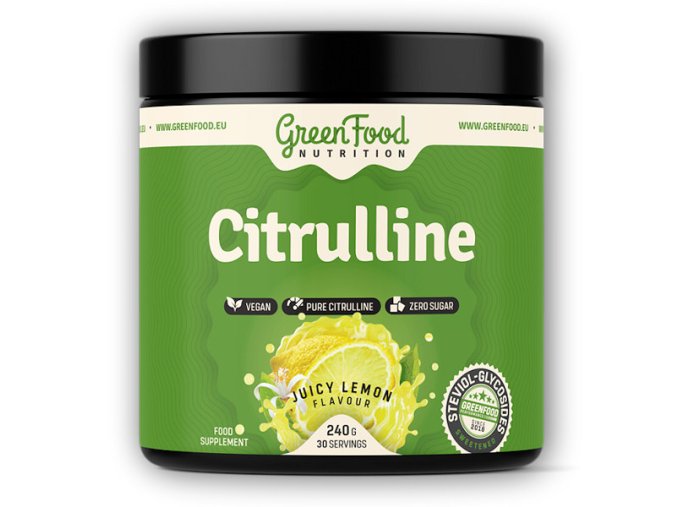 GreenFood Nutrition Citrulline 240g (Varianta jablkový juice)