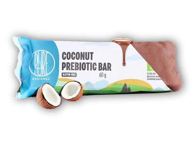 BrainMax Pure BrainMax Pure Prebiotic Bar, prebiotická tyčinka BIO 60g (Varianta arašídy a karamel)