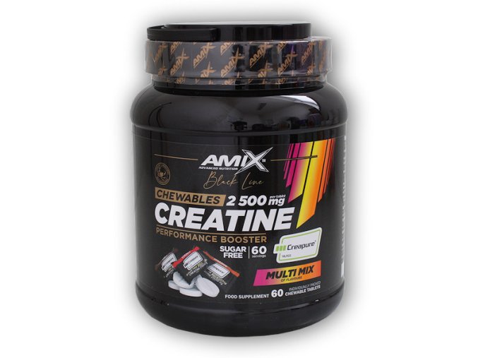 Amix Black Line Black Line Creatine Creapure 2500mg 60 Chewable Tabs Zero Sugar