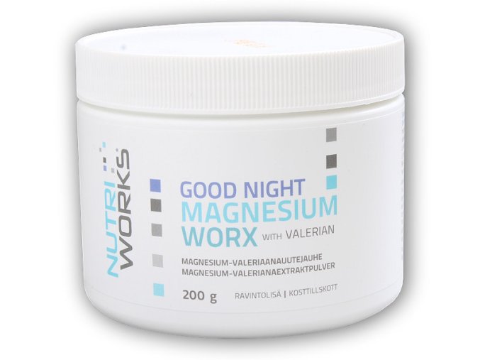 Nutri Works Good Night Magnesium Worx 200g  + šťavnatá tyčinka ZDARMA