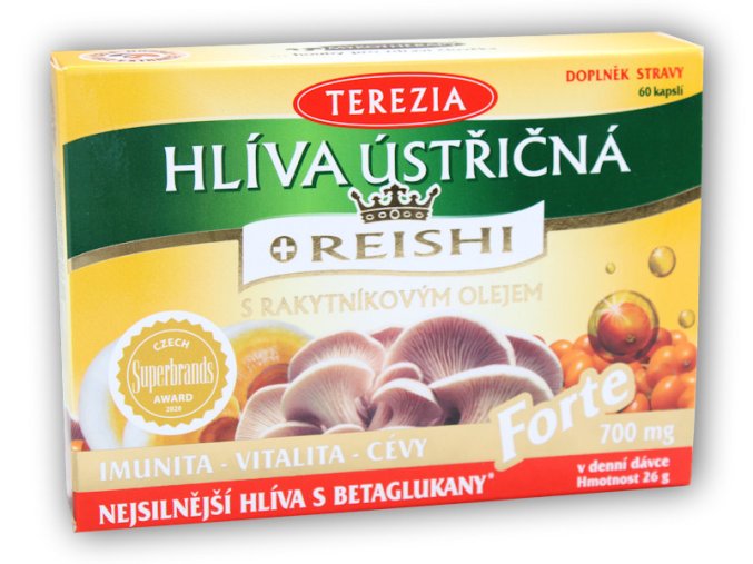 Terezia Hlíva ústřičná s reishi forte 60 kapslí