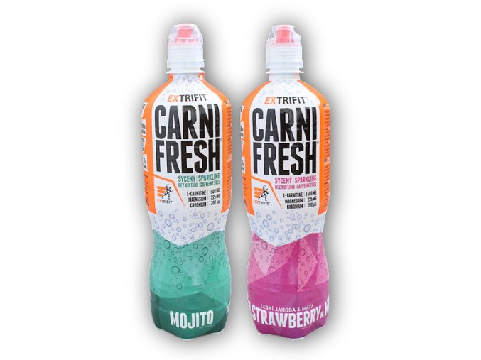 Extrifit Carnifresh Sparkling Caffein free 850ml (Varianta jahoda máta)