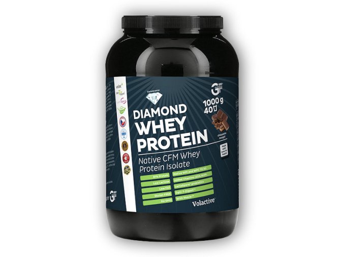 GF nutrition Diamond WHEY Protein 1000g (Varianta chocolate nougat)