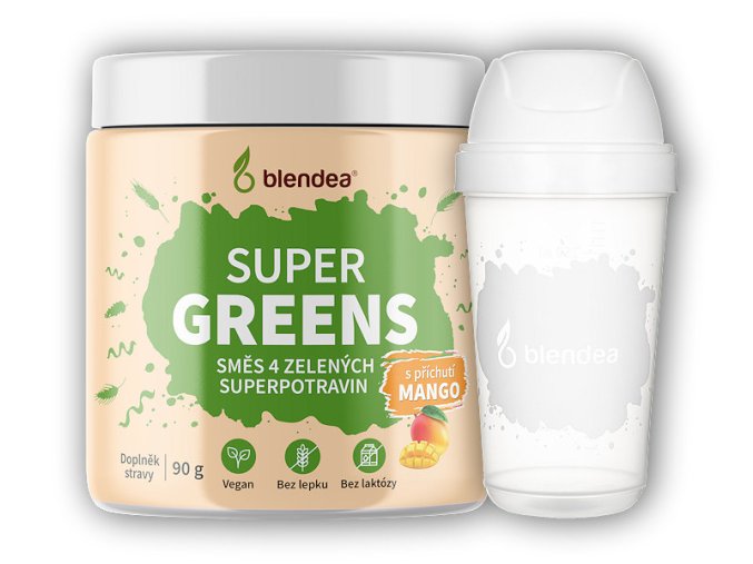 Blendea Blendea Supergreens 90g + MINI Shaker 300ml (Varianta višeň)