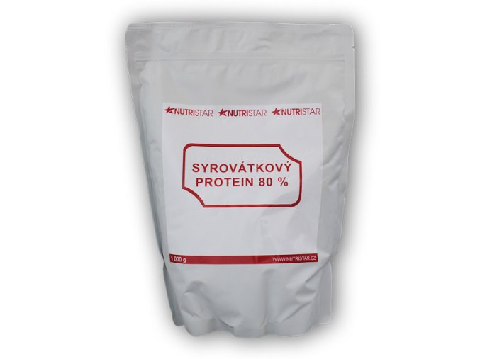 Nutristar Syrovátkový protein 80% sáček 1000g  + šťavnatá tyčinka ZDARMA