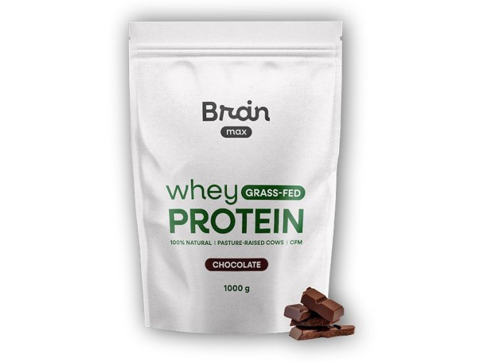 BrainMax Grass-fed Whey Protein 1000g (Varianta ledová káva)