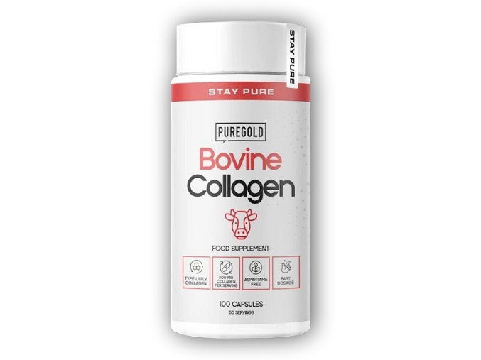 PureGold PureGold Hydrolizovaný Hovězí Kolagen 100 kapslí