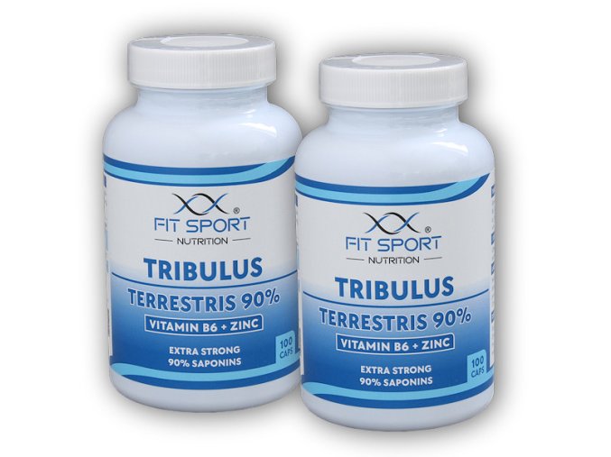 FitSport Nutrition 2x Tribulus Terrestris 90% + Vitamin B6 + Zinc 100 kapslí  + šťavnatá tyčinka ZDARMA