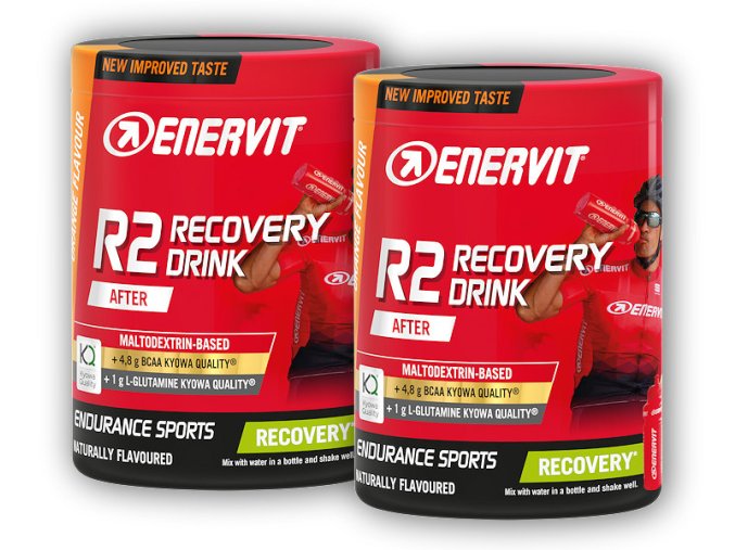 Enervit 2x R2 Recovery drink 400g doza pomeranč  + šťavnatá tyčinka ZDARMA