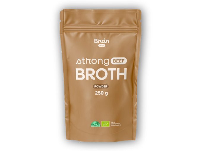 BrainMax Pure Hovězí vývar BIO 250g  + šťavnatá tyčinka ZDARMA