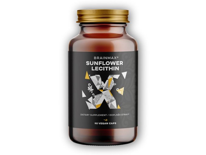 BrainMax Sunflower Lecithin, slunečnicový lecitin 90 rostlinných kapslí