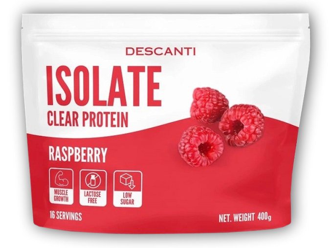 Descanti Descanti Clear protein isolate 400g (Varianta raspberry)