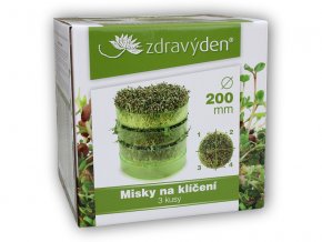 Zdravý den Misky na klíčení 3 kusy  + šťavnatá tyčinka ZDARMA