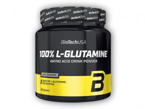 BioTech USA 100% L-glutamine 500g  + šťavnatá tyčinka ZDARMA