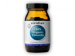 Viridian Chlorella Organic - BIO 90 kapslí  + šťavnatá tyčinka ZDARMA