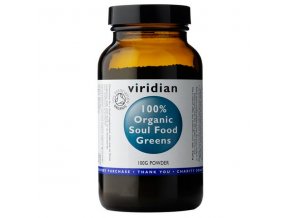 Viridian Soul Food Greens Organic - BIO 100g  + šťavnatá tyčinka ZDARMA