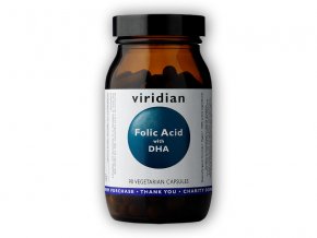 Viridian Folic Acid with DHA 90 kapslí