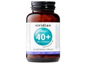 Viridian Synerbio 40+ 60 kapslí  + šťavnatá tyčinka ZDARMA