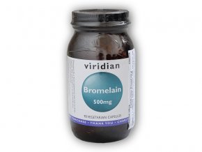 Viridian Bromelain 500mg 90 kapslí  + šťavnatá tyčinka ZDARMA