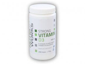 Nutri Works Strong Vitamin D3 2000iu 200 kapslí