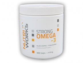Nutri Works Strong Omega 3 300 kapslí  + šťavnatá tyčinka ZDARMA