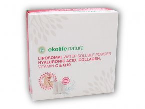 Ekolife Natura Liposomal Hyaluronic Acid, Collagen, Vitamin C 15 x 6.5g  + šťavnatá tyčinka ZDARMA