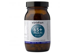 Viridian 65+ Multi With Co-Q10 + B12 + ALA 60 kapslí  + šťavnatá tyčinka ZDARMA