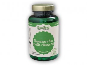 GreenFood Nutrition Magnesium and zinc chelate + vitamin D3 90 kapslí