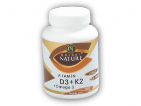 Golden Natur Vitamin D3 + K2 + Omega 3 100 kapslí  + šťavnatá tyčinka ZDARMA
