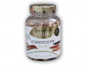 Golden Natur Exclusive Cordyceps sinesis CS-4 50% polysacharidů 100 kapslí  + šťavnatá tyčinka ZDARMA