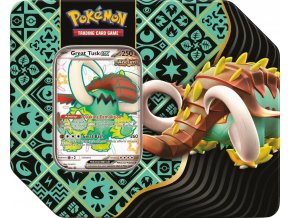 Pokémon TCG: Paldean Fates Premium Tin - Great Tusk ex (5x booster)  + šťavnatá tyčinka ZDARMA