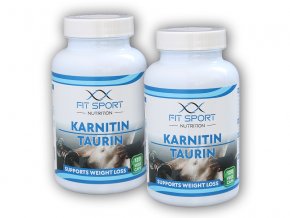FitSport Nutrition 2x Karnitin Taurin 120 vege caps  + šťavnatá tyčinka ZDARMA