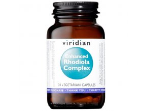 Viridian Enhanced Rhodiola Complex 90 kapslí  + šťavnatá tyčinka ZDARMA