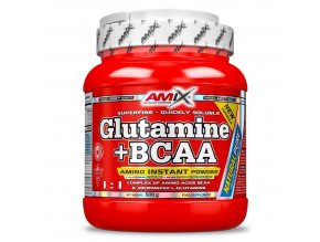 Amix L-Glutamine + BCAA 500g natural  + šťavnatá tyčinka ZDARMA