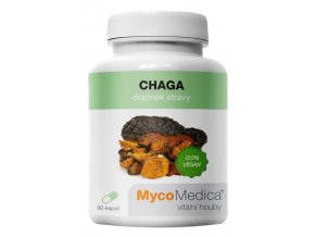 MycoMedica Chaga 90 kapslí  + šťavnatá tyčinka ZDARMA