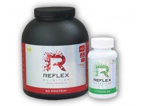 Reflex Nutrition 3D Protein 1800g + Vitamin D3 100 cps  + šťavnatá tyčinka ZDARMA
