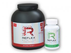 Reflex Nutrition Micro Whey 2270g + Vitamin D3 100 cps  + šťavnatá tyčinka ZDARMA