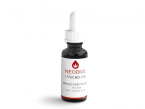 Neodiol Čr Broad Spectrum CBD olej 15% 10ml  + šťavnatá tyčinka ZDARMA